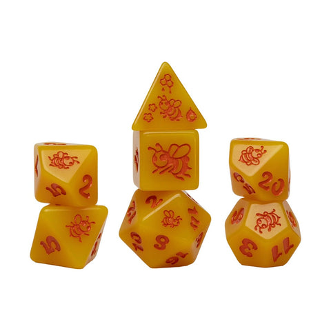 Sirius Dice Poly Set: Golden Buzz (7 Pieces)
