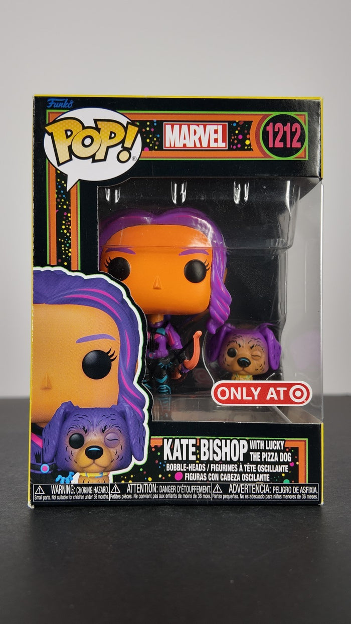 Funko Pop! Marvel: Kate Bishop with Lucky the Pizza Dog