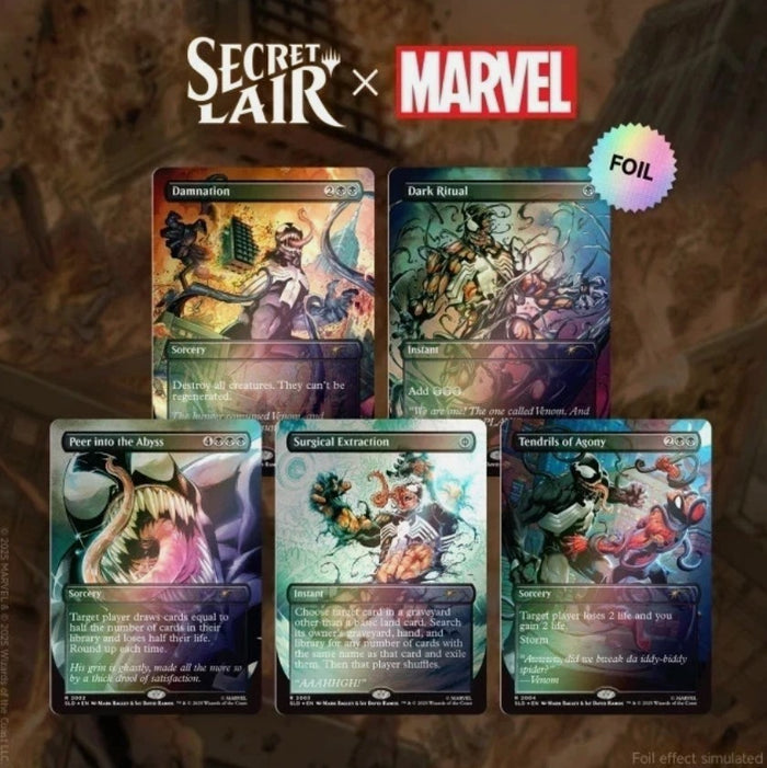 Magic: The Gathering - Secret Lair: Marvel Spider-Man Venom Unleashed Foil Booster Box