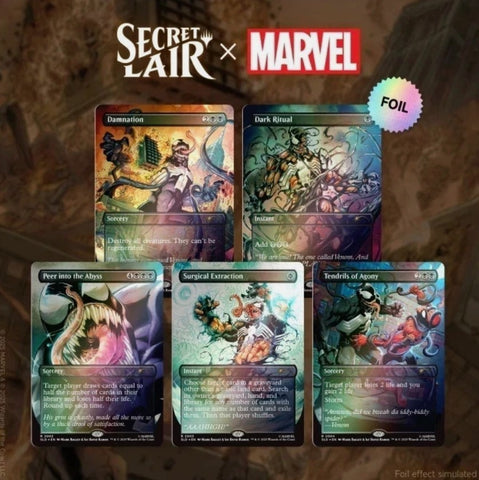 Magic: The Gathering - Secret Lair: Marvel Spider-Man Venom Unleashed Foil Booster Box