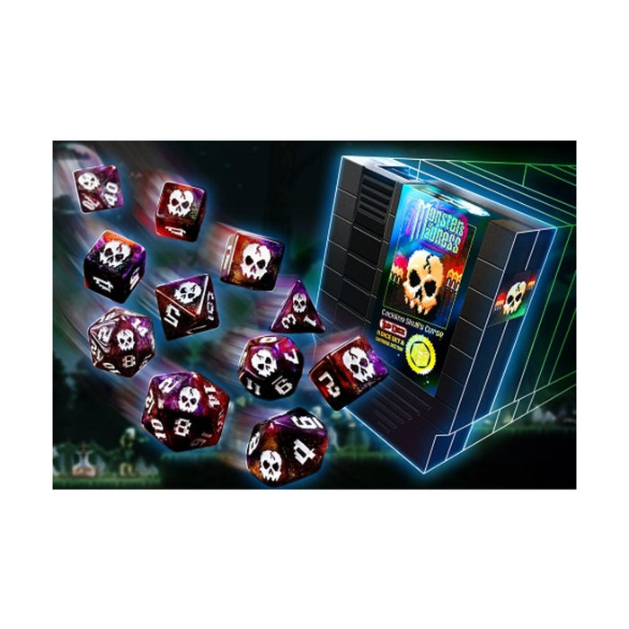 Infinite Black Poly Set - Cackling Skull (11 Dice)