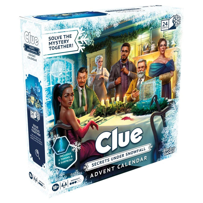 Hasbro Clue: Secrets Under Snowfall Advent Calendar Mystery Game