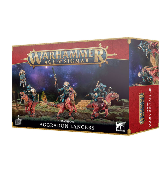 Games Workshop Warhammer Age of Sigmar: Seraphon Aggradon Lancers (3 Models)