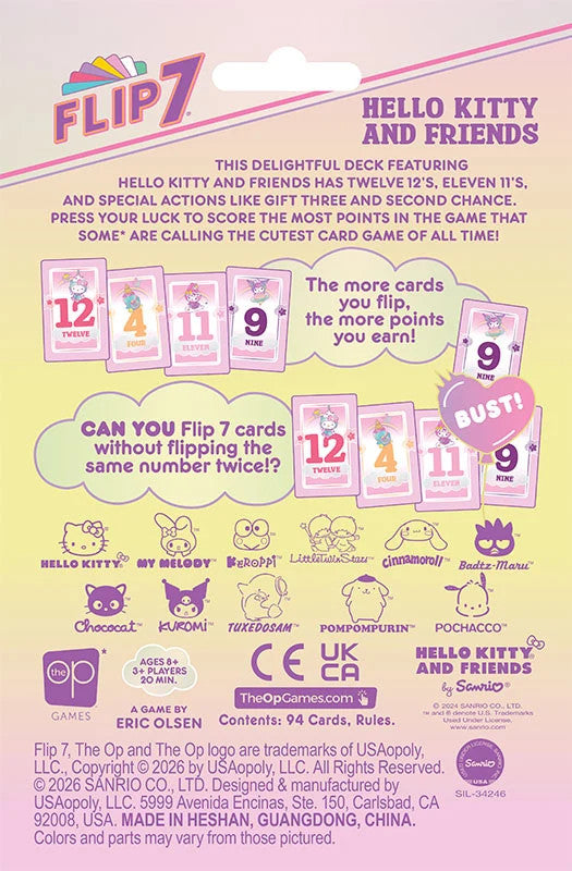 USAopoly Flip 7: Hello Kitty and Friends Edition Card Game