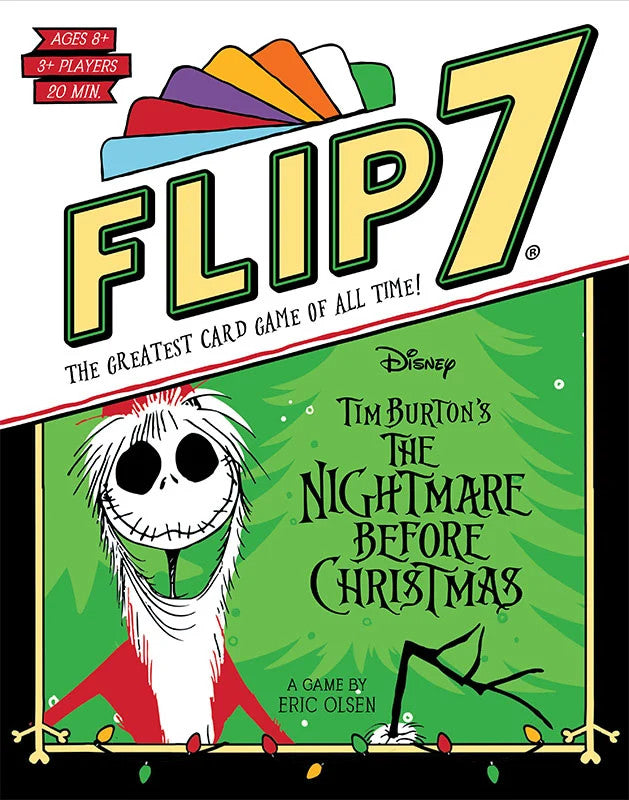 USAopoly Flip 7 Card Game: Disney Tim Burton's The Nightmare Before Christmas