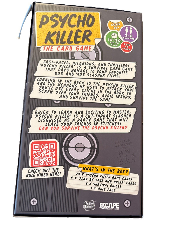 Escape Tabletop Games Psycho Killer: The Card Game