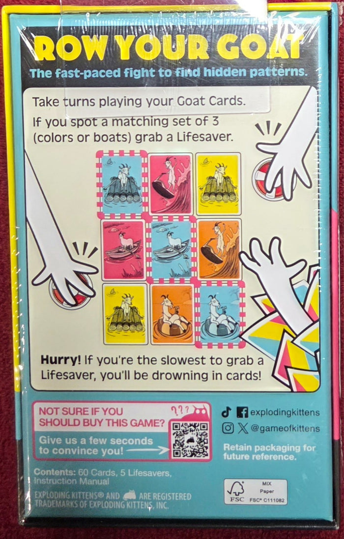 Exploding Kittens: Row Your Goat Board Game