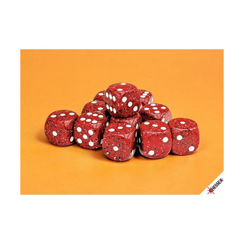 Chessex Speckled Dice d6 16mm: Lava Stone (12 Pack)