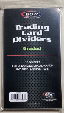 BCW Graded Trading Card Size Dividers (10 Pack)