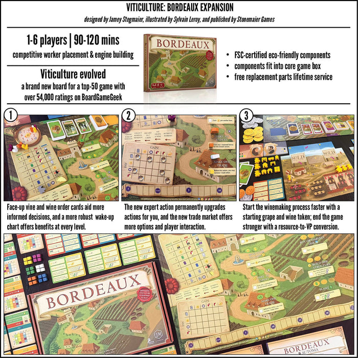 Stonemaier Games Viticulture: Bordeaux Board Game