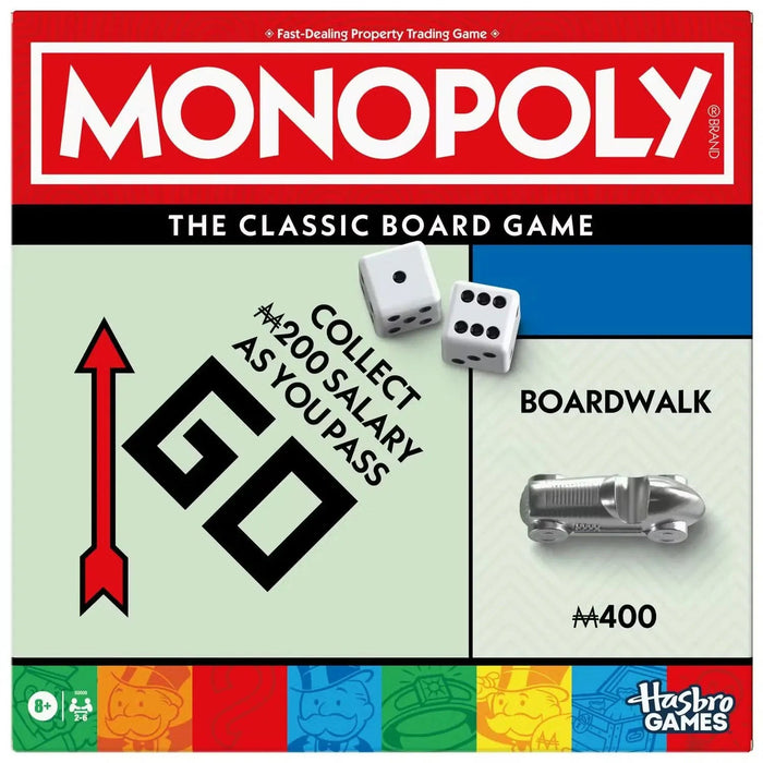 Monopoly Classic Refresh Board Game (1-6 Players)
