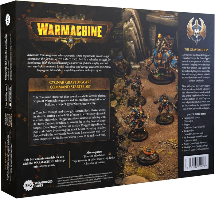 Steamforged Games Warmachine: Cygnar - Gravediggers Command Starter