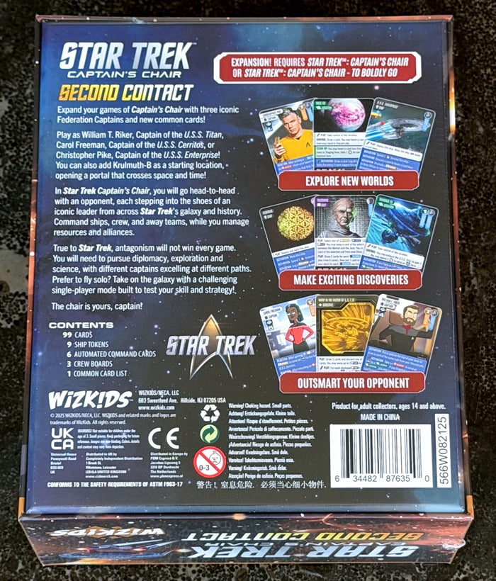 WizKids Star Trek: Captain's Chair Second Contact Deck Building Game Expansion
