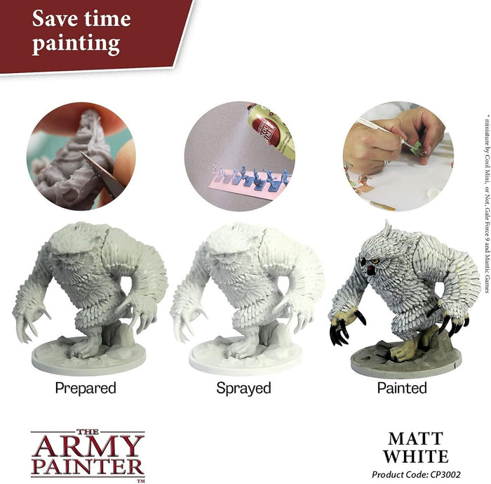 The Army Painter Color Primer: Matt White 400ml Spray