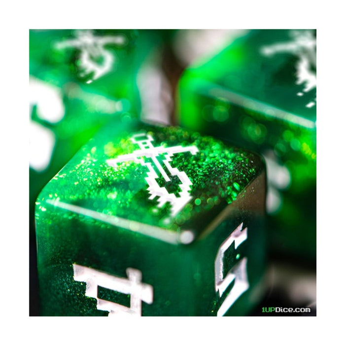 Infinite Black Poly Set: Poison Dagger (11 Dice)