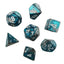 Chessex Mini Polyhedral Dice Set: Gemini Steel Teal/White