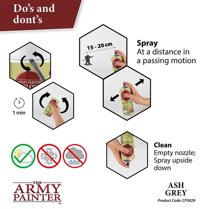 The Army Painter Colour Primer: Ash Grey 400ml Spray