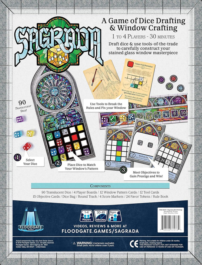 Sagrada - A Game of Dice Drafting & Window Crafting [Board Game]