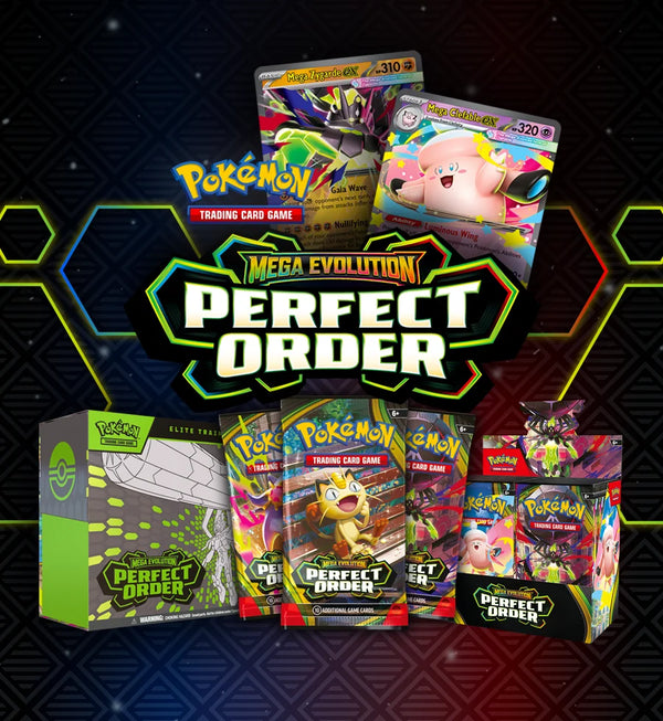 Pokémon TCG Mega Evolution: Perfect Order booster boxes, ETBs, and sealed product – Boreal Gaming Niagara