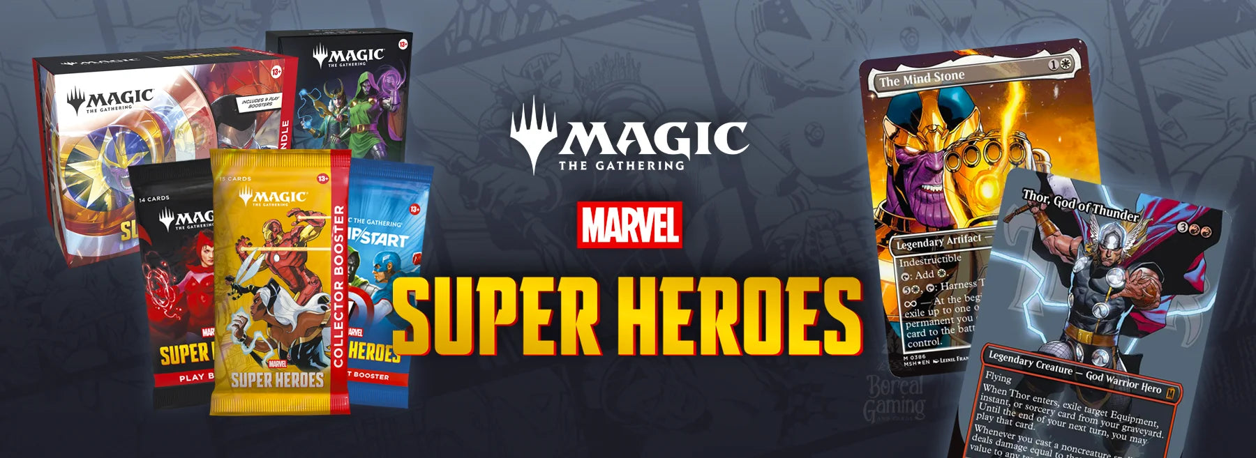 Magic: The Gathering TCG Marvel Super Heroes booster boxes and sealed product – Boreal Gaming Niagara